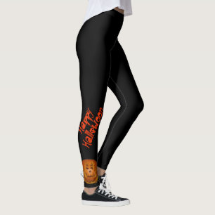 Pompoen, Flaming Skull Leggings