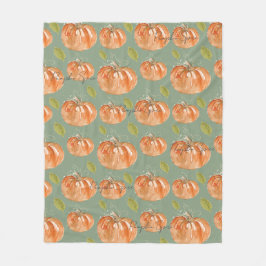 pompoen fleece deken