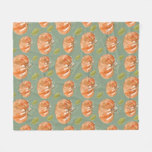 pompoen fleece deken (Voorkant (Horizontaal))