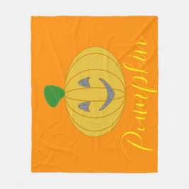 pompoen fleece deken