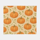 Pompoen fleece deken - Schattigee Halloween Herfst (Voorkant (Horizontaal))