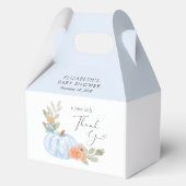 Pompoen Floral Baby Jongen Douche Dank u Bedankdoosjes (Voorkant)