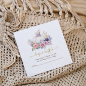 Pompoen Floral Baby shower luier verloting kaart