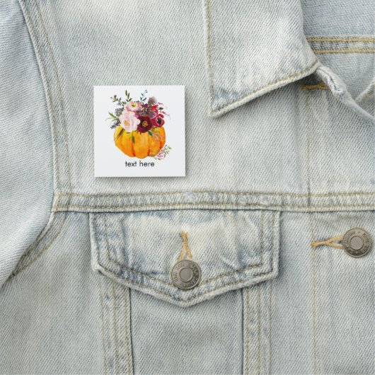 pompoen floral Classic Name Tag (In situ)