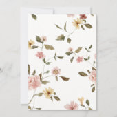 Pompoen Floral krans bruids douche uitnodiging (Achterkant)