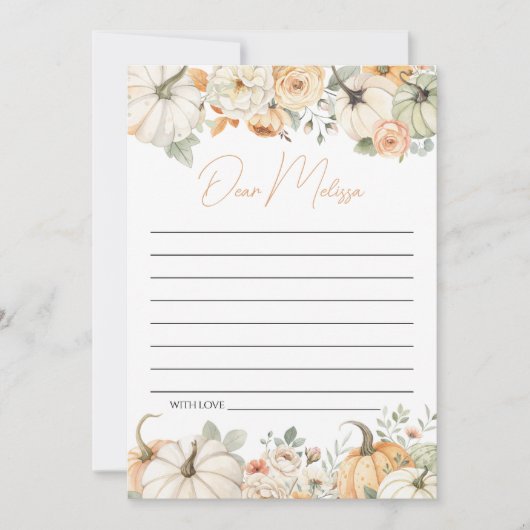 Pompoen Floral Time Capsule Kaart (Voorkant)