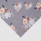 Pompoen florale paarse grijze waterverf patroon he tissuepapier (Detail)