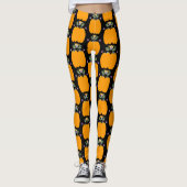 Pompoen Folk Bloemstukken Halloween Leggings (Voorkant)