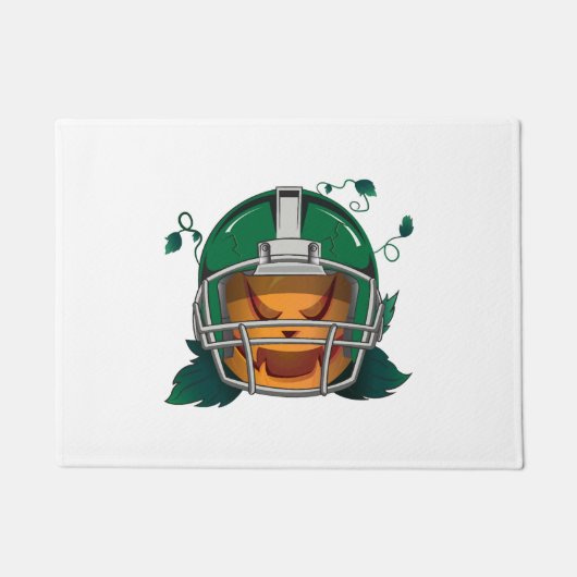 Pompoen football Halloween Deurmat (Voorkant)