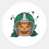 Pompoen football Halloween Ronde Sticker (Voorkant)