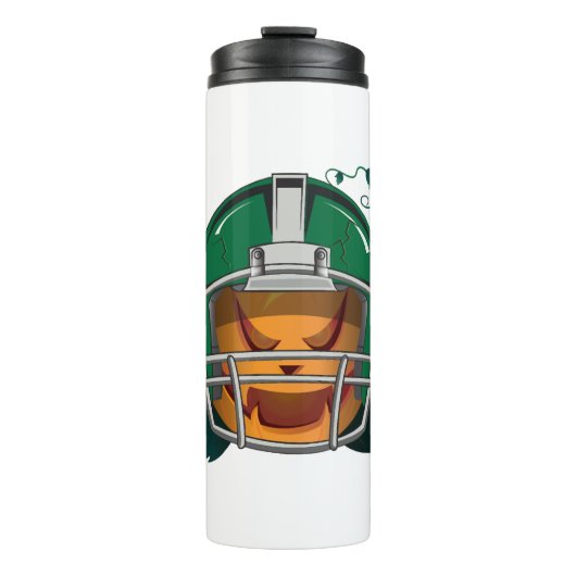 Pompoen football Halloween Thermosbeker (Voorkant)