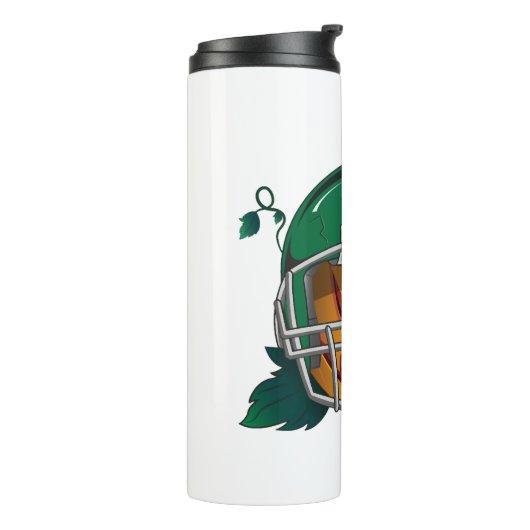 Pompoen football Halloween Thermosbeker (Gedraaid links)