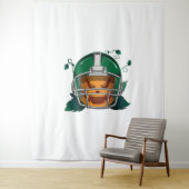 Pompoen football Halloween Wandkleed (In situ)