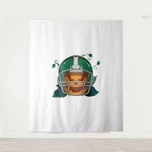 Pompoen football Halloween Wandkleed (Voorkant)