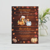 Pompoen Football Pompoen Bier Herfst Luier Douche Kaart (Staand voorkant)