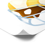 Pompoen Footballs Koppel Shower Aangepast Bord Pos Poster (Hoek)