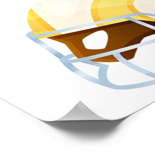 Pompoen Footballs Koppel Shower Aangepast Bord Pos Poster (Hoek)