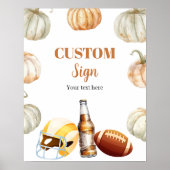 Pompoen Footballs Koppel Shower Aangepast Bord Pos Poster (Voorkant)