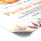 Pompoen fopspeen jacht baby shower spel poster (Hoek)