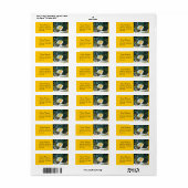 POMPOEN, FRUIT EN GLASWERK Geel Thanksgiving Etiket (Full Sheet)