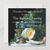 POMPOEN, FRUIT EN GLASWERK Thanksgiving Dinner Kaart (Achterkant)