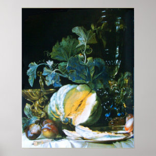 POMPOEN, FRUITEN EN GLASWERK POSTER
