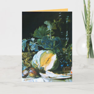 POMPOEN, FRUITEN EN GLAZENWARE Thanksgiving Feestdagen Kaart
