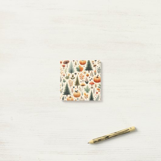 Pompoen Fun Herfst Thanksgiving Sinaasappel Fall B Post-it® Notes (Op bureau)