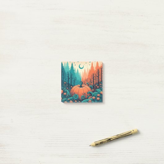 Pompoen Fun Herfst Thanksgiving Sinaasappel Fall B Post-it® Notes (Op bureau)