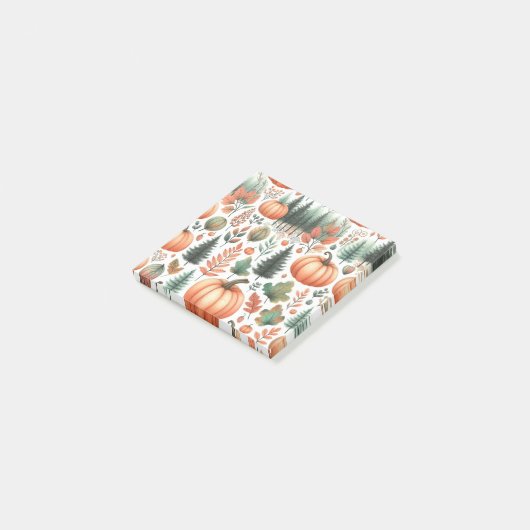 Pompoen Fun Herfst Thanksgiving Sinaasappel Fall B Post-it® Notes (Schuin)