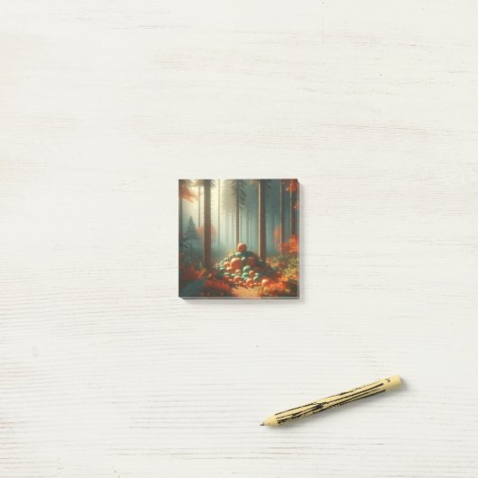 Pompoen Fun Herfst Thanksgiving Sinaasappel Fall B Post-it® Notes (Op bureau)