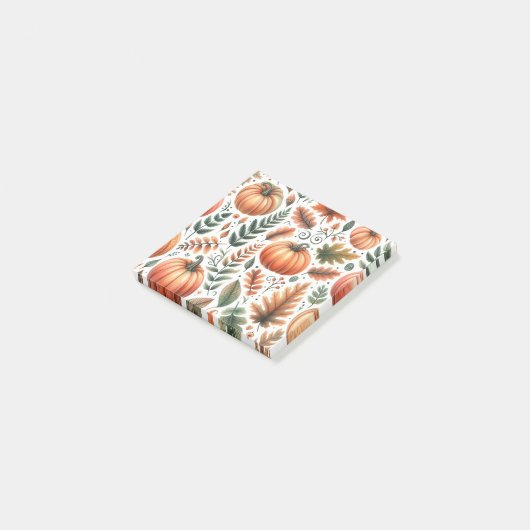 Pompoen Fun Herfst Thanksgiving Sinaasappel Fall B Post-it® Notes (Schuin)