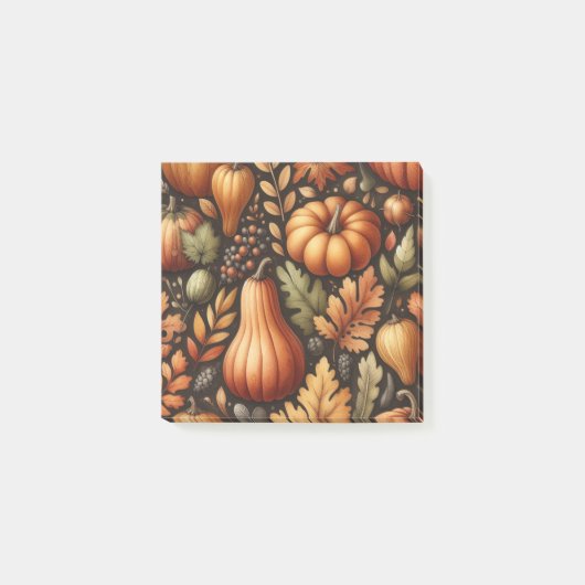 Pompoen Fun Herfst Thanksgiving Sinaasappel Fall B Post-it® Notes (Voorkant)