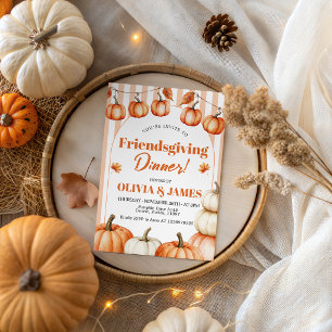Pompoen Garland Friendsgiving Boog Uitnodiging