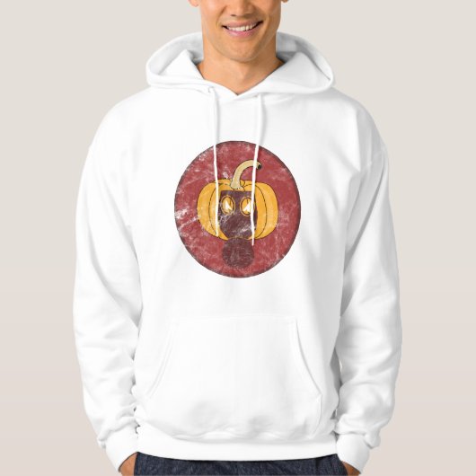 Pompoen gasmasker Halloween ontwerp Hoodie (Voorkant)
