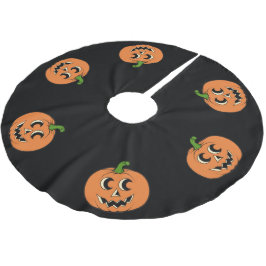  pompoen, geborsteld polyester kerstboom rok