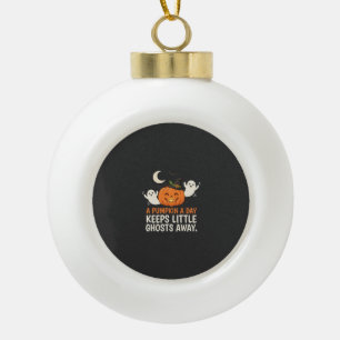 Pompoen Geest Halloween Citaat Ontwerp_1 Keramische Bal Ornament