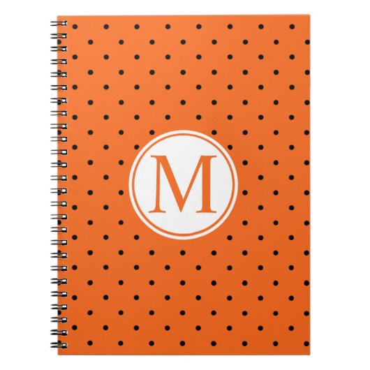 Pompoen Geïnspireerd Halloween Monogram | Gastenbo Notitieboek (Voorkant)
