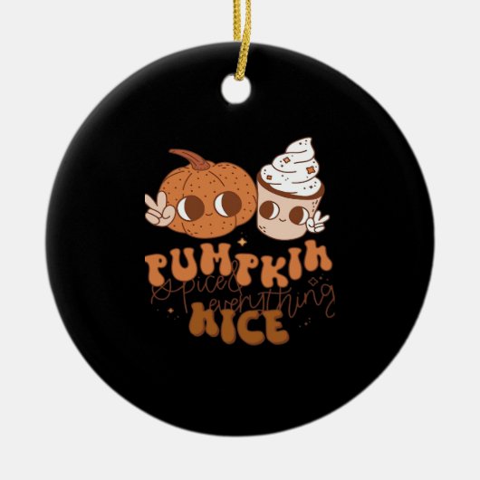 Pompoen gekruid & alles mooi keramisch ornament (Voorkant)
