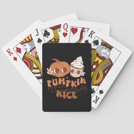 Pompoen gekruid & alles mooi pokerkaarten (Achterkant)