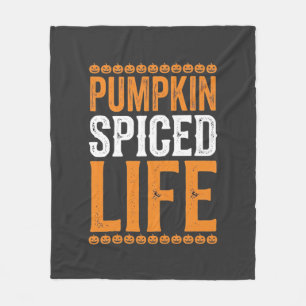 Pompoen gekruid leven Halloween typografie ontwerp Fleece Deken