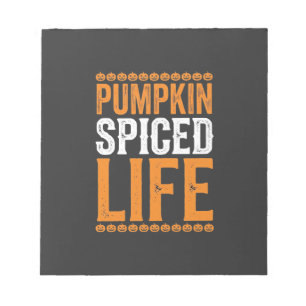 Pompoen gekruid leven Halloween typografie ontwerp Notitieblok