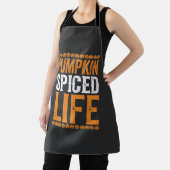 Pompoen gekruid leven Halloween typografie ontwerp Schort (Insitu)