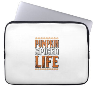 Pompoen gekruid leven vintage Halloween-typografie Laptop Sleeve