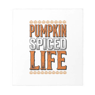 Pompoen gekruid leven vintage Halloween-typografie Notitieblok