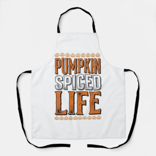 Pompoen gekruid leven vintage Halloween-typografie Schort