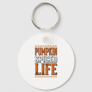 Pompoen gekruid leven vintage Halloween typografie Sleutelhanger