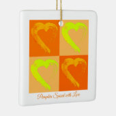 Pompoen gekruid met liefde harten auto Ornament (Rechts)