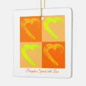 Pompoen gekruid met liefde harten auto Ornament (Links)