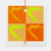 Pompoen gekruid met liefde harten auto Ornament (Achterkant)